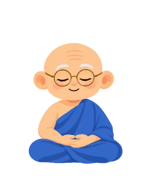 Tao, el monje de la app, meditando